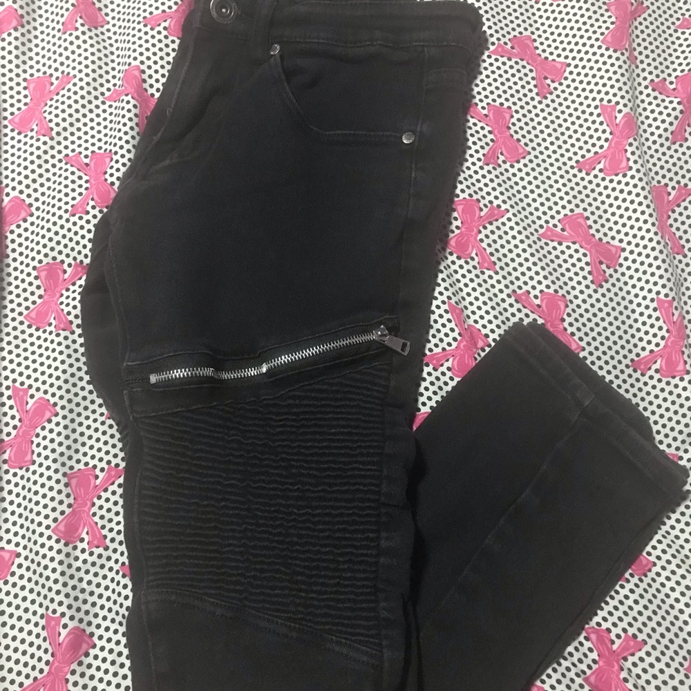 Black punk rock boys jeans